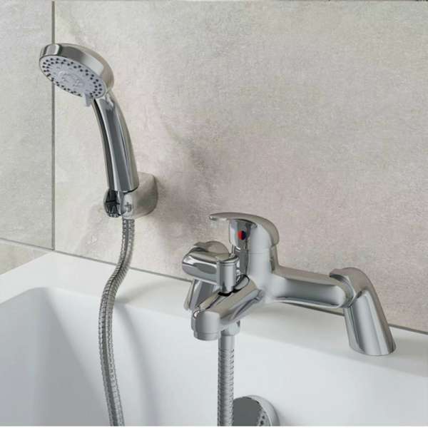 Luxury Bathroom Sink Bath Mix Tap Shower Mixer Taps with Hose and Shower Head - Image 4