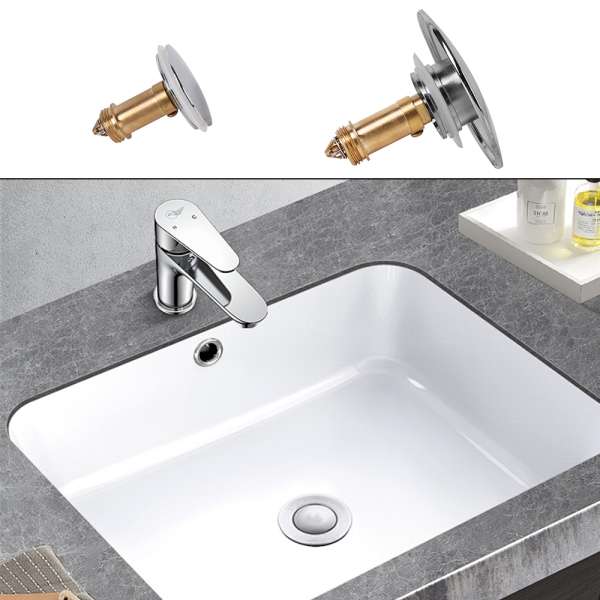 Pop Up Basin Sink Push Button Bathroom Push Drain Stopper Plugs Click Clack Plug Bolt - 38mm - Image 7