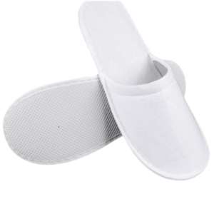 White Hotel Slippers Closed Toe Spa Guest Slippers