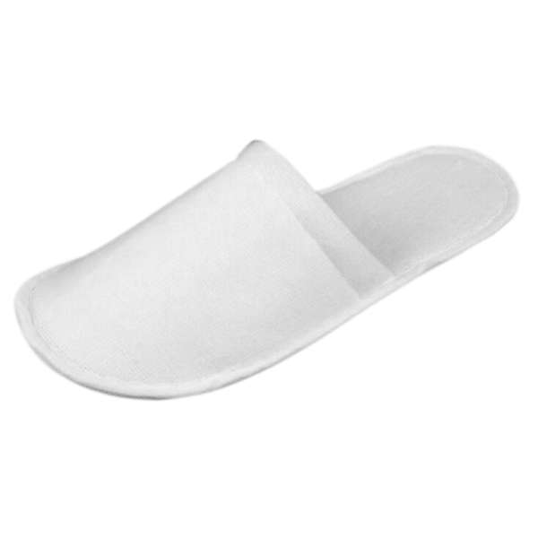 White Hotel Slippers Closed Toe Spa Guest Slippers - Image 2