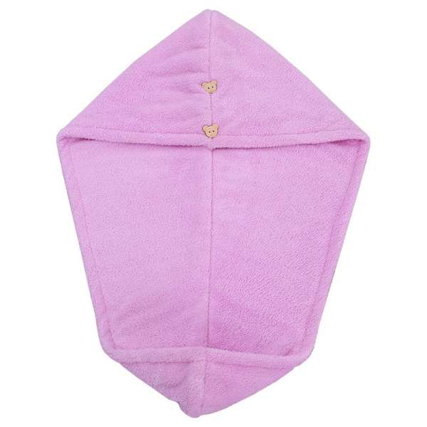 Rapid Drying Towel Dry Hair Cap Coral Fleece Absorbent Shower Cap Quick Drying - Coffee