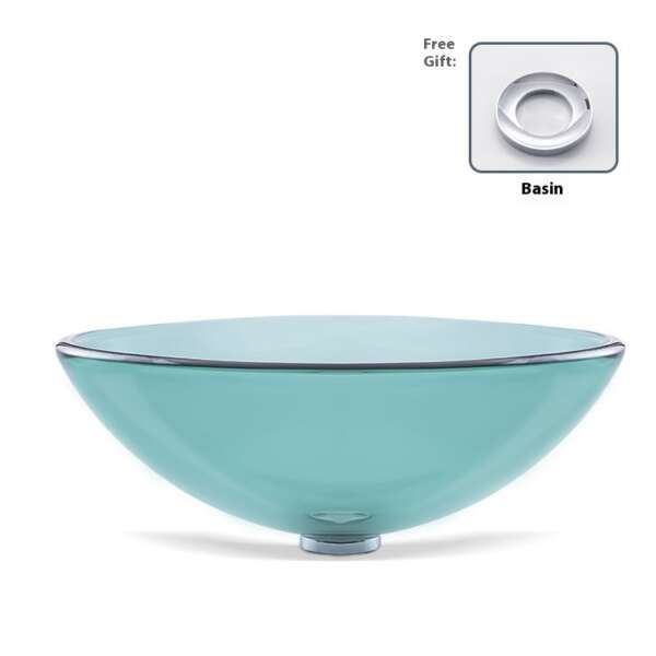 Tempered Glass Bathroom Round Wash Basin - Image 3