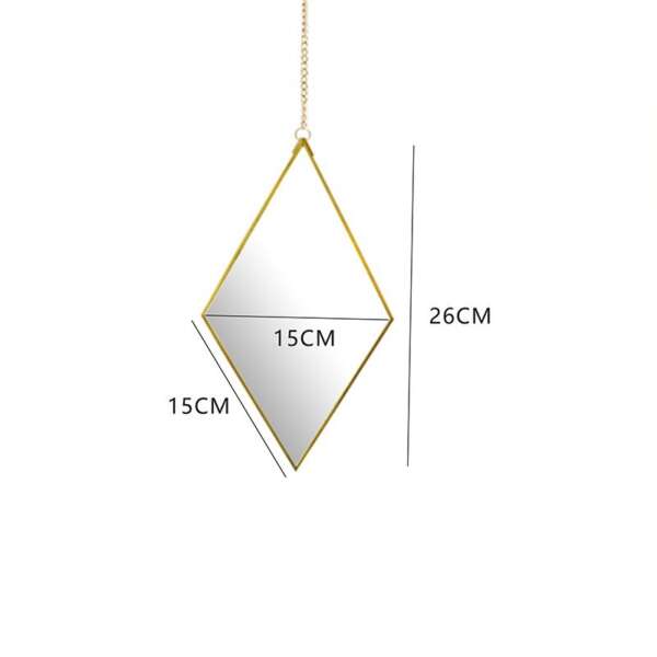 Brass Hexagonal Cosmetic Bathroom Mirror - Image 3