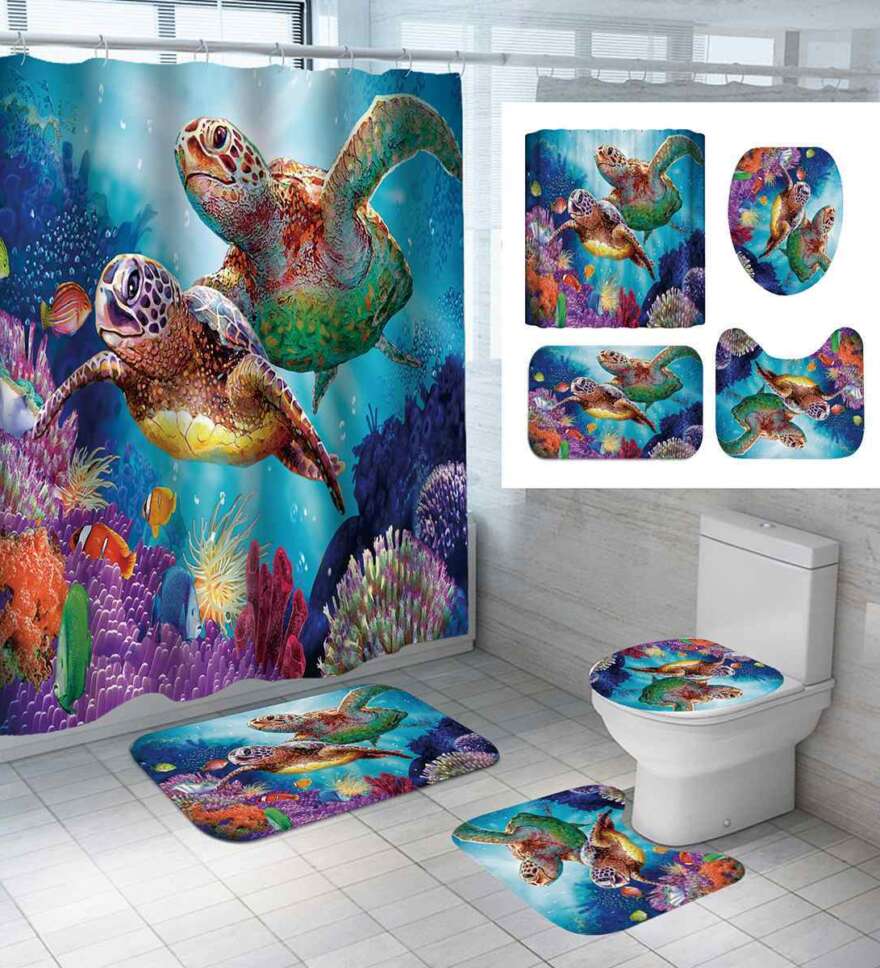 Bathroom non-slip floor mat absorbent suit