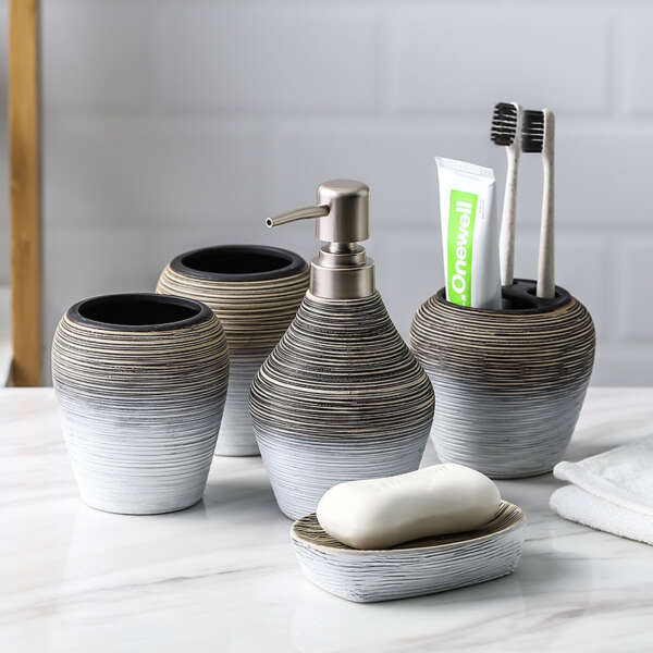 Retro Brushed Bathroom Wash Set - Image 3