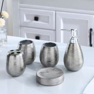 Handmade Retro Brushed Ceramic Bathroom Five-piece Bathroom Toilet Set
