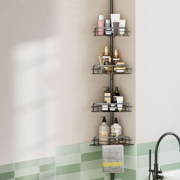 Installation-free Stable Storage Rack Punch-free Bathroom Bathroom Storage Rack - Image 6