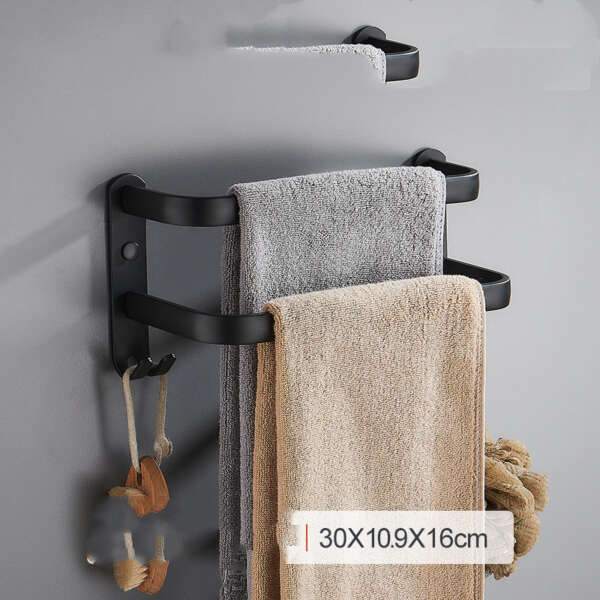 Bathroom aluminum towel rack - Image 2