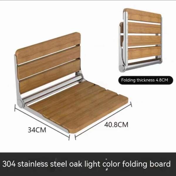 Bathroom Wall-mounted Folding Bath Stool - Image 4