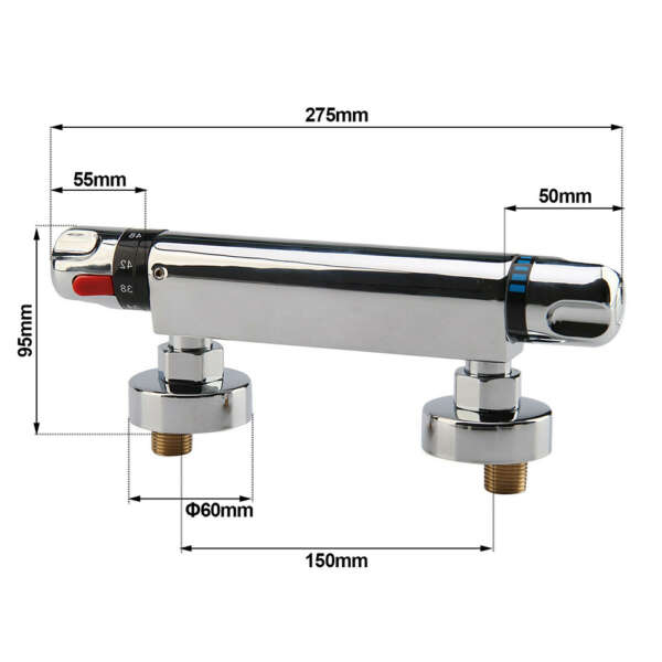 Copper Temperature Thermostatic Rain Shower Thermostatic Faucet  Control Faucet - Image 3