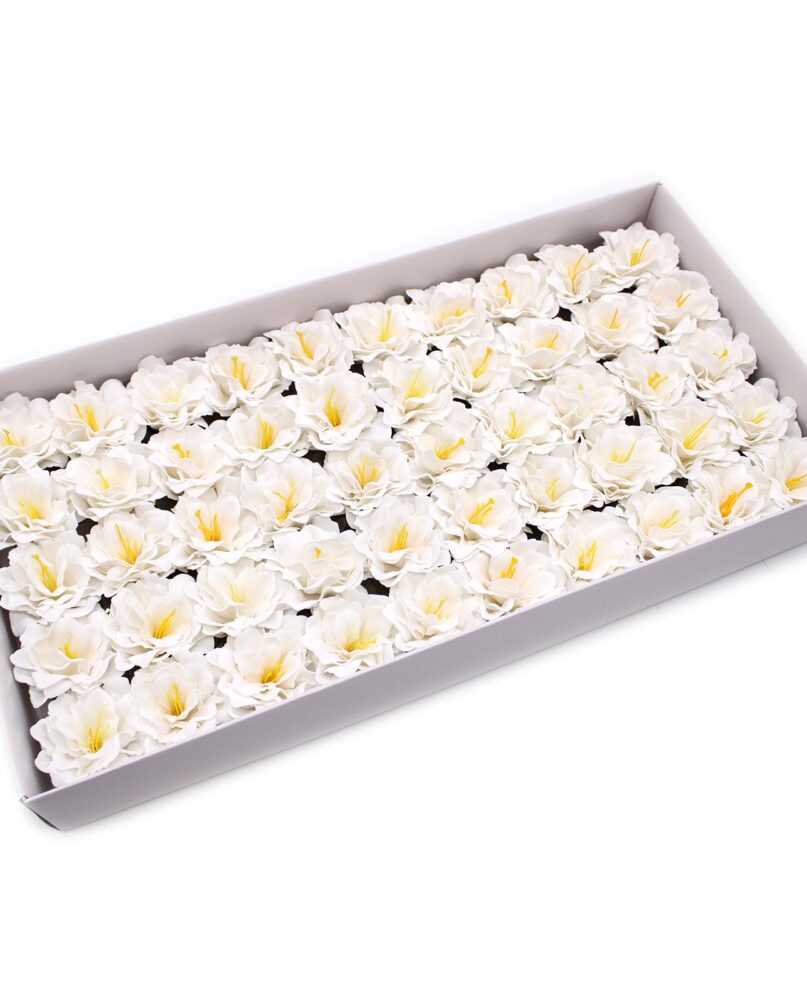 Craft Soap Flower - Small Peony - White