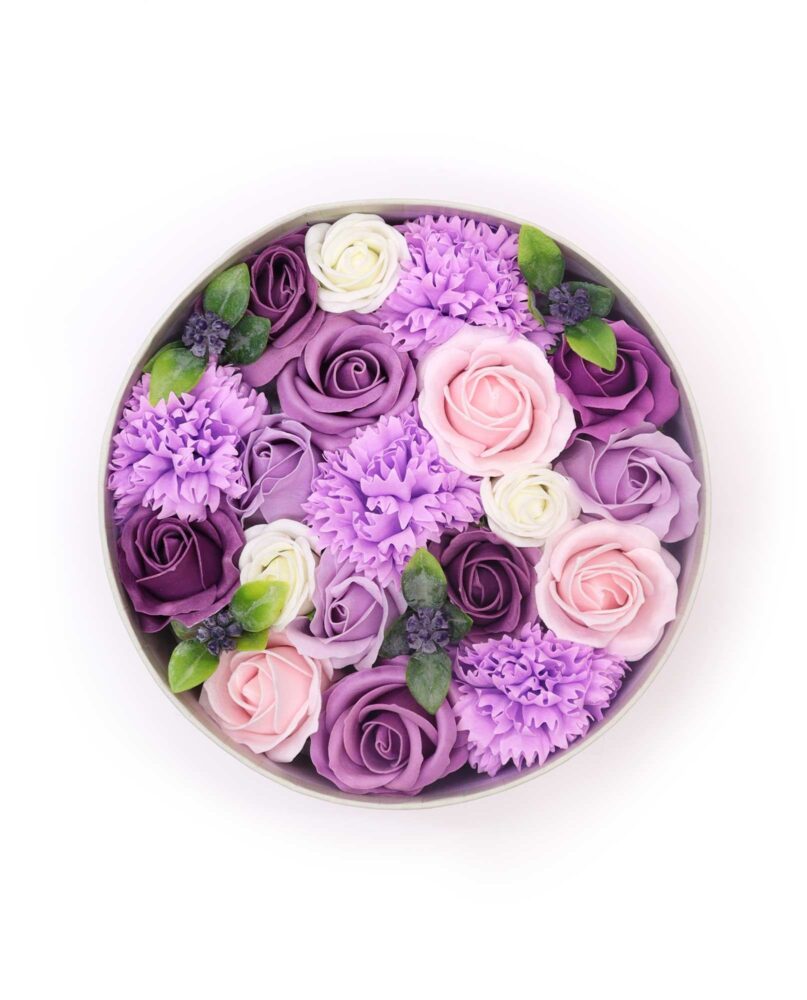 Round Box - Lavender Rose & Carnation