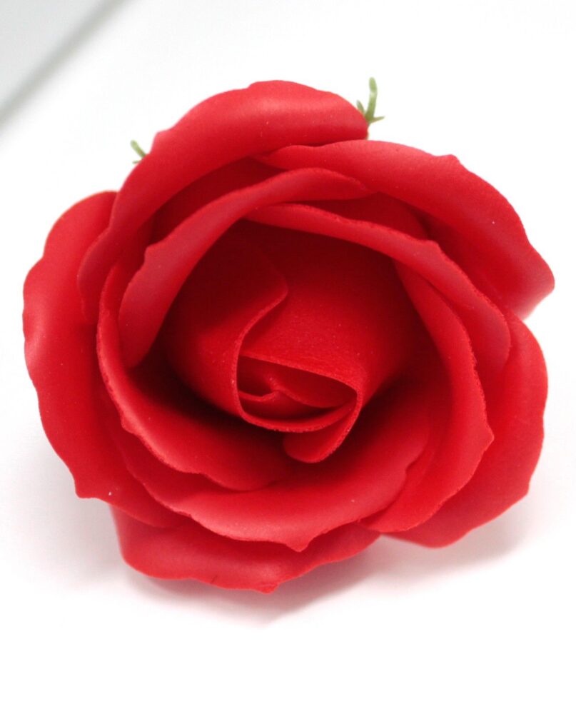 Craft Soap Flowers - Med Rose - Red