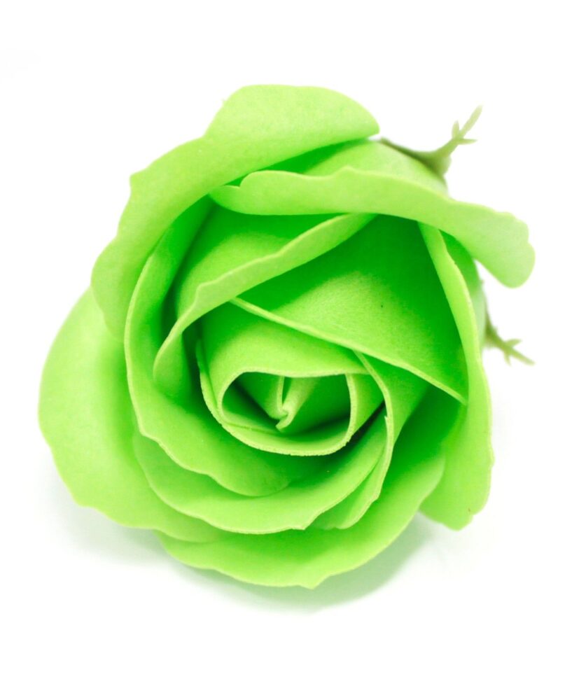 Craft Soap Flowers - Med Rose - Green
