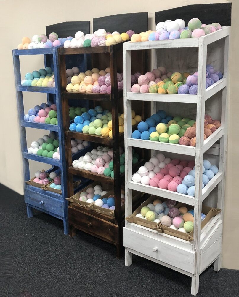 Bath Bomb 5 Shelf Display - Brownwash