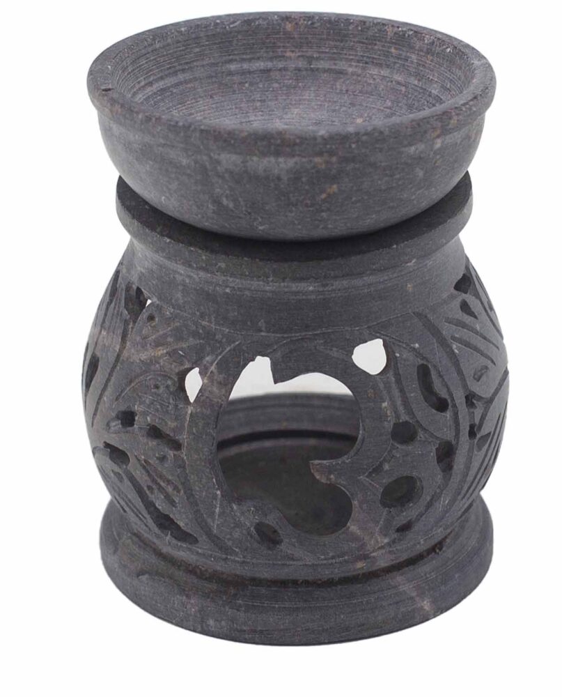 Small Soapstone Oil Burner 8cm - Om