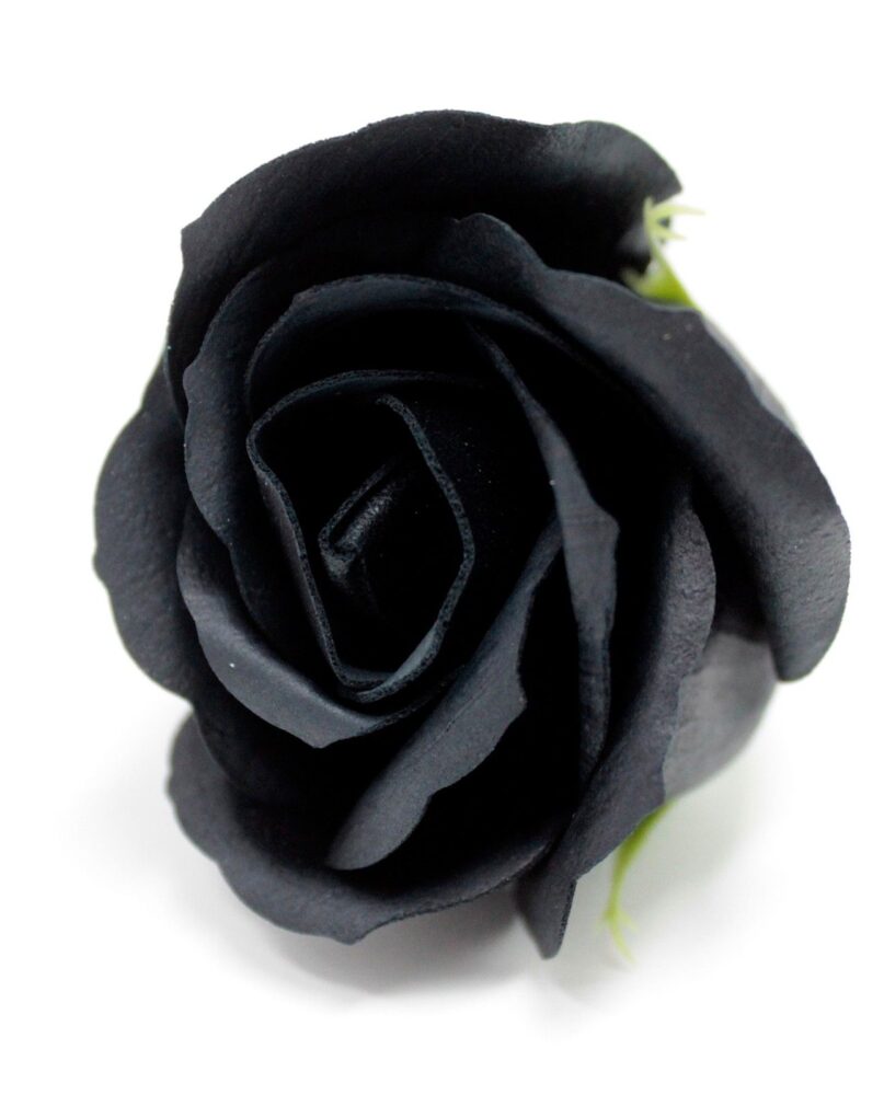 Craft Soap Flowers - Med Rose - Black