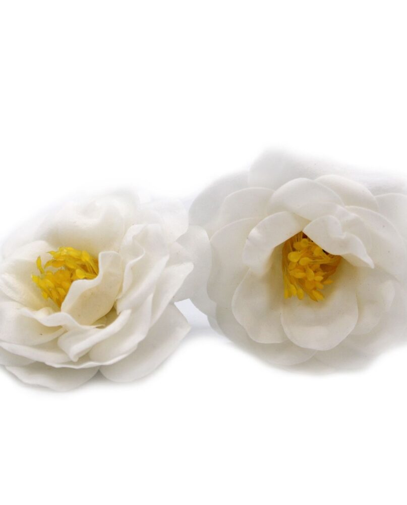 Craft Soap Flower - Camellia - White