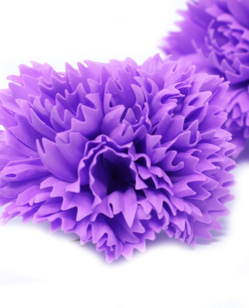Craft Soap Flowers - Carnations - Violet