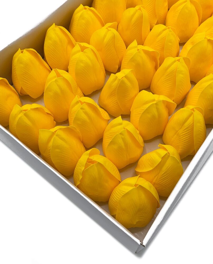 Craft Soap Flower - Med Tulip - Yellow