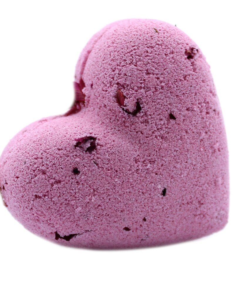 Love Heart Bath Bomb 70g - Ylang & Rose