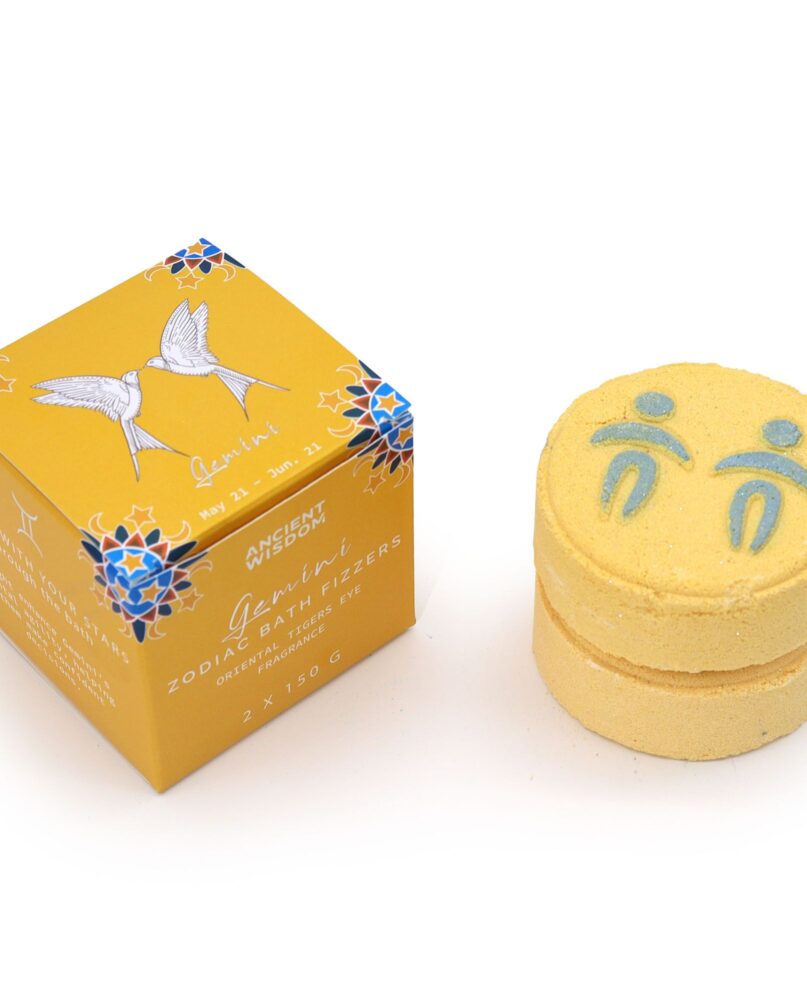 Set of Zodiac Bath Fizzers with Horoscope - Gemini