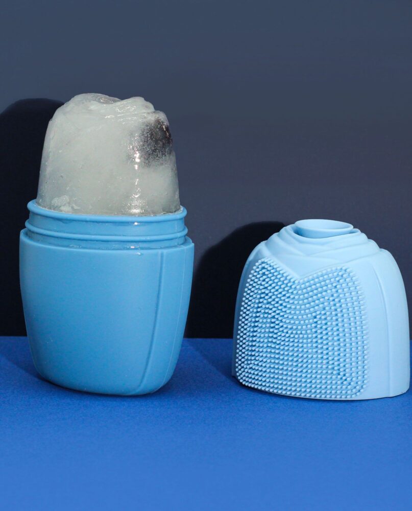 Silicone Ice Face Roller - roller - blue