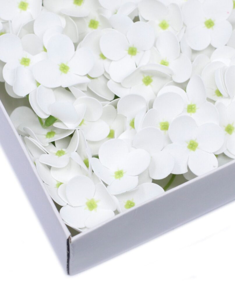 Craft Soap Flowers - Hyacinth Bean - White