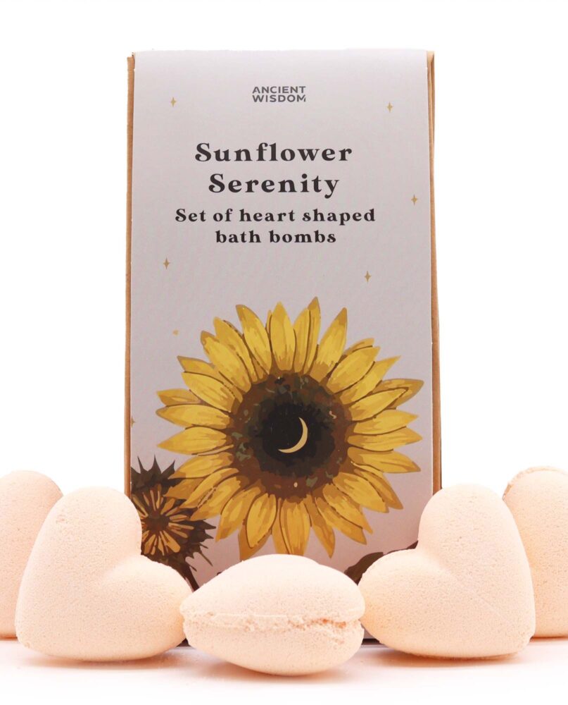Sunflower Serenity Bath Heart Gift Set