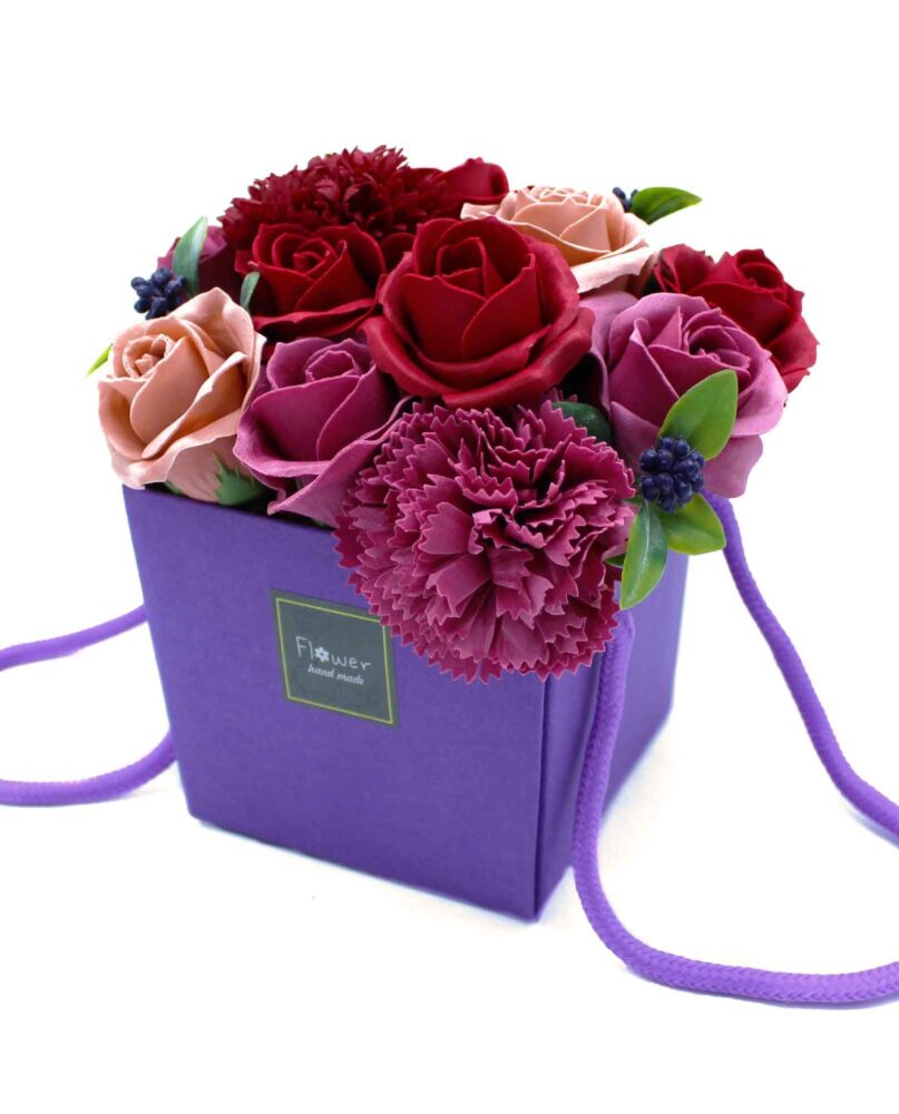 Soap Flower Bouquet - Purple Flower Garden