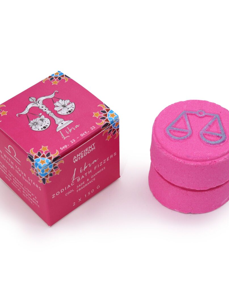 Set of Zodiac Bath Fizzers with Horoscope - Libra