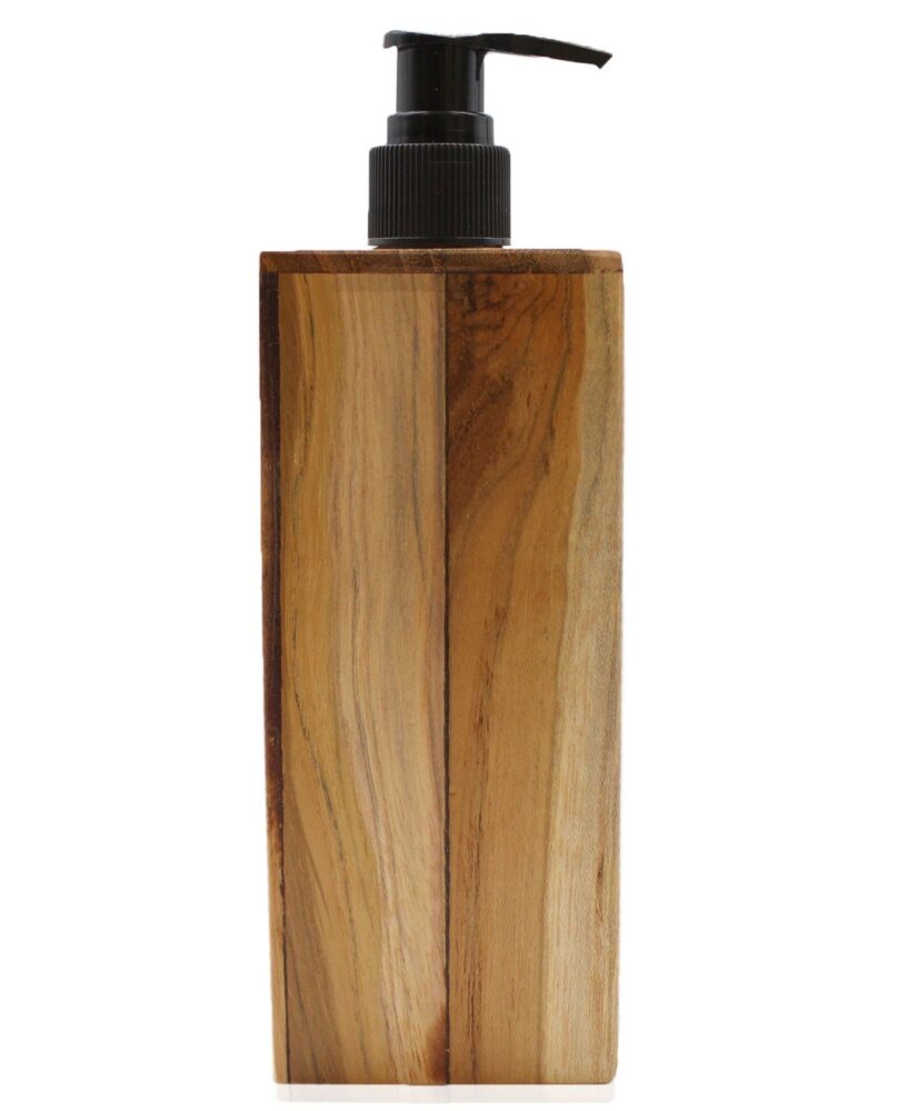 Natural Teakwood Soap Dispenser - Square