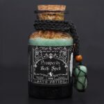 Ancient Witch Bath Spell Potion & Aventurine Crystal Amulet - Prosperity