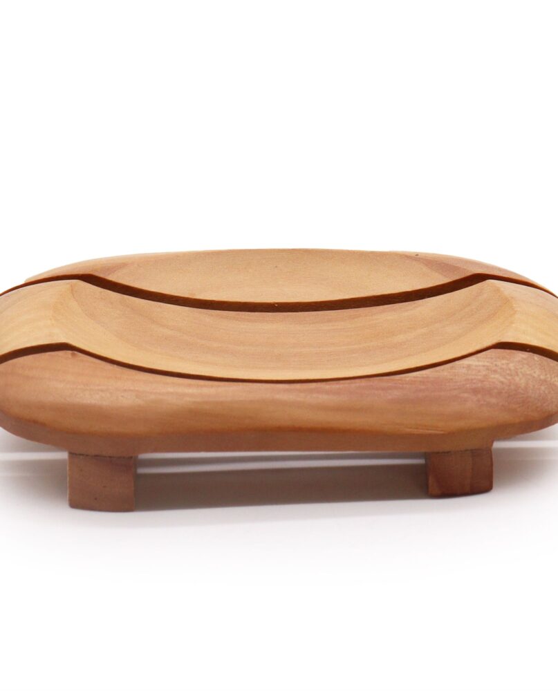 Classic Mahogany Soap Dish - Oval in Rectangle