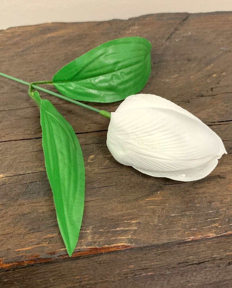 Craft Soap Flower - Med Tulip - White