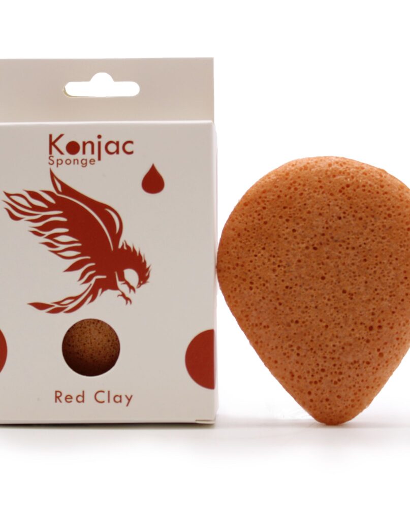 Teardrop Konjac Sponge - Red Clay - Rejuvenating