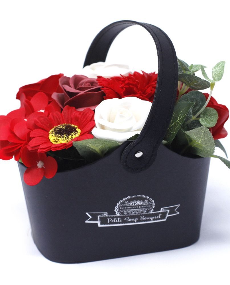 Bouquet Petite Basket - Rich Reds