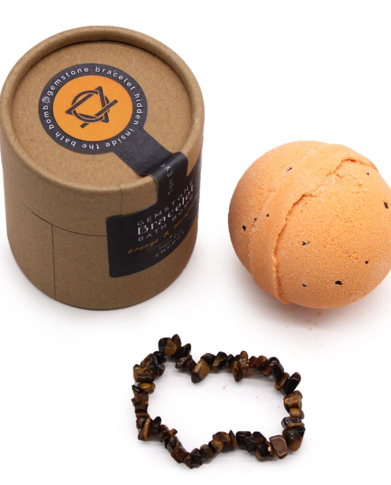 Tiger Eye Gem Bracelet Bath Bomb