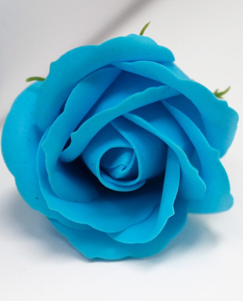 Craft Soap Flowers - Med Rose - Sky Blue