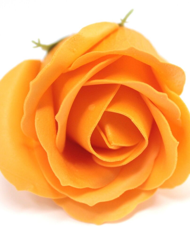 Craft Soap Flowers - Med Rose - Orange