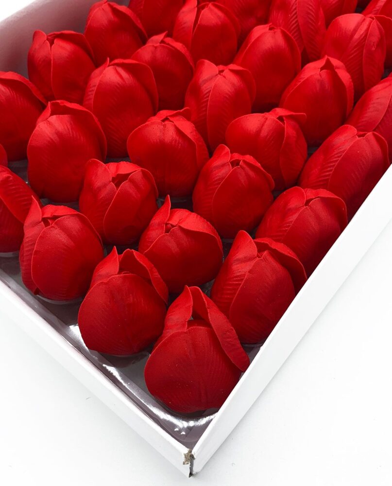 Craft Soap Flower - Med Tulip - Red