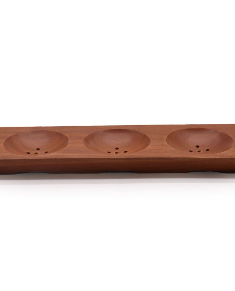 Three Bay Mahogany Soap Dish
