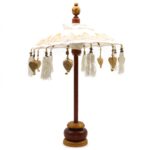 Bali Home Decor Parasol - Canvas - Gold Decor- 40cm