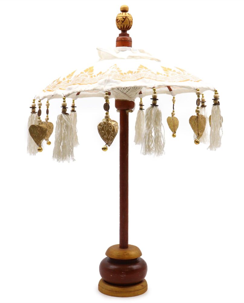 Bali Home Decor Parasol - Canvas - Gold Decor- 40cm