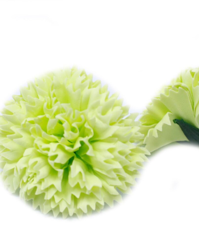 Craft Soap Flowers - Carnations - Lime
