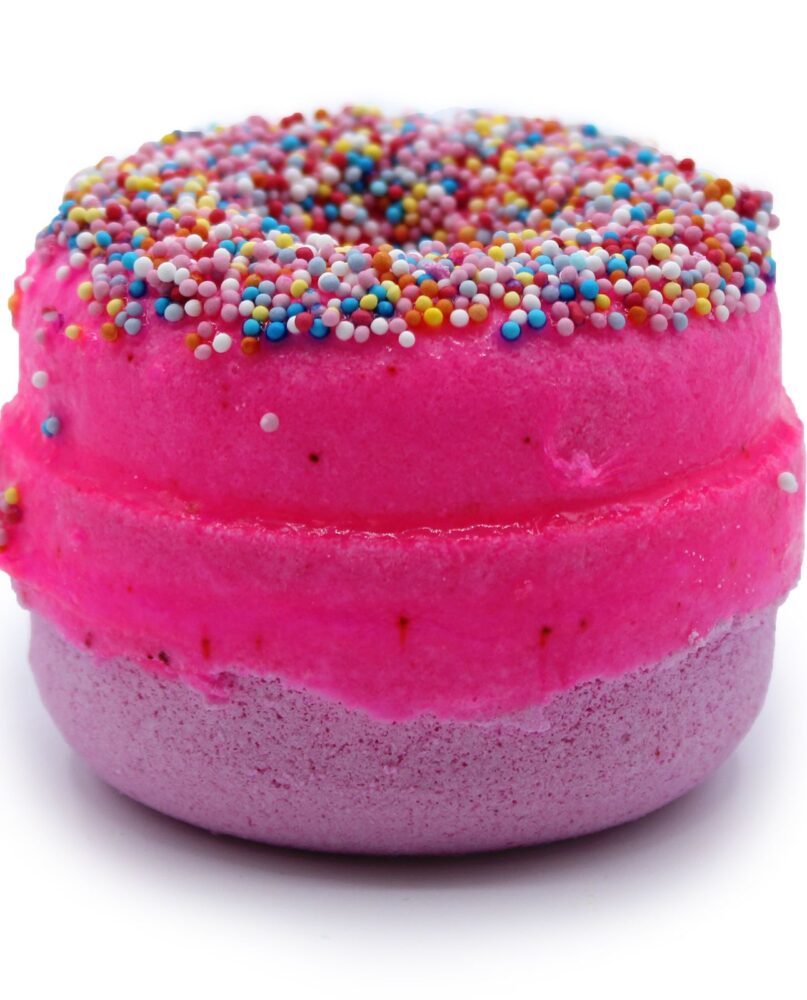 Raspberry Bath Donuts