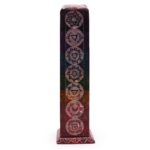 Soapstone Square Tower Incense Holder - 7 Charkras
