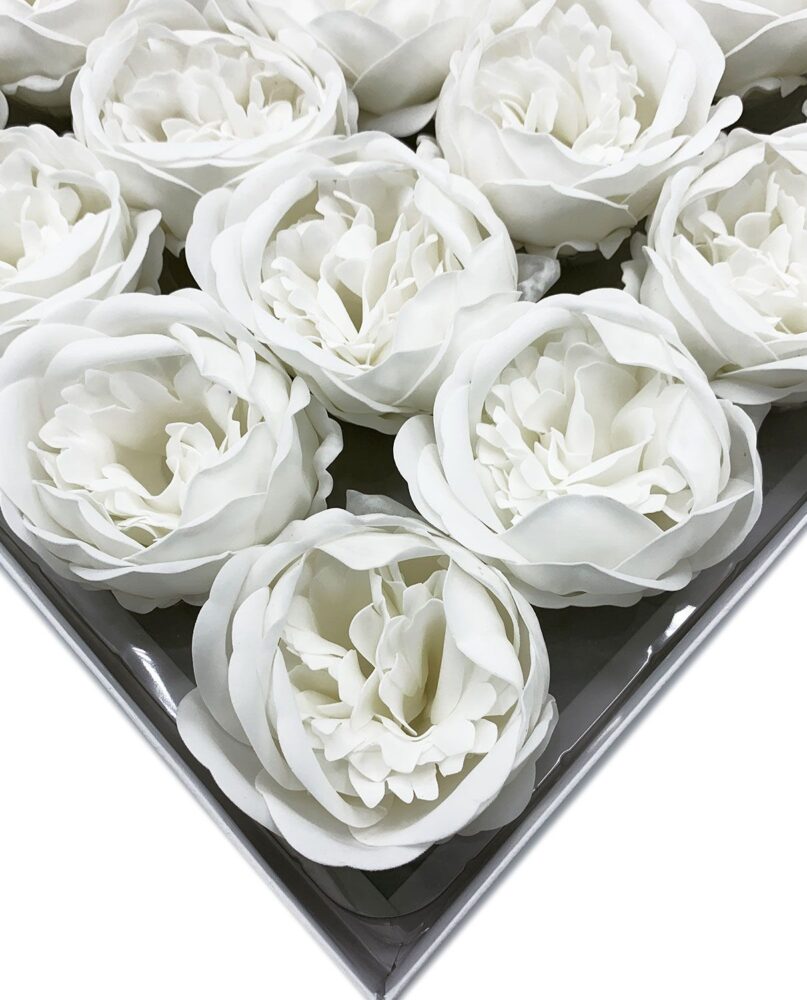 Craft Soap Flower - Ext Large Peony - White
