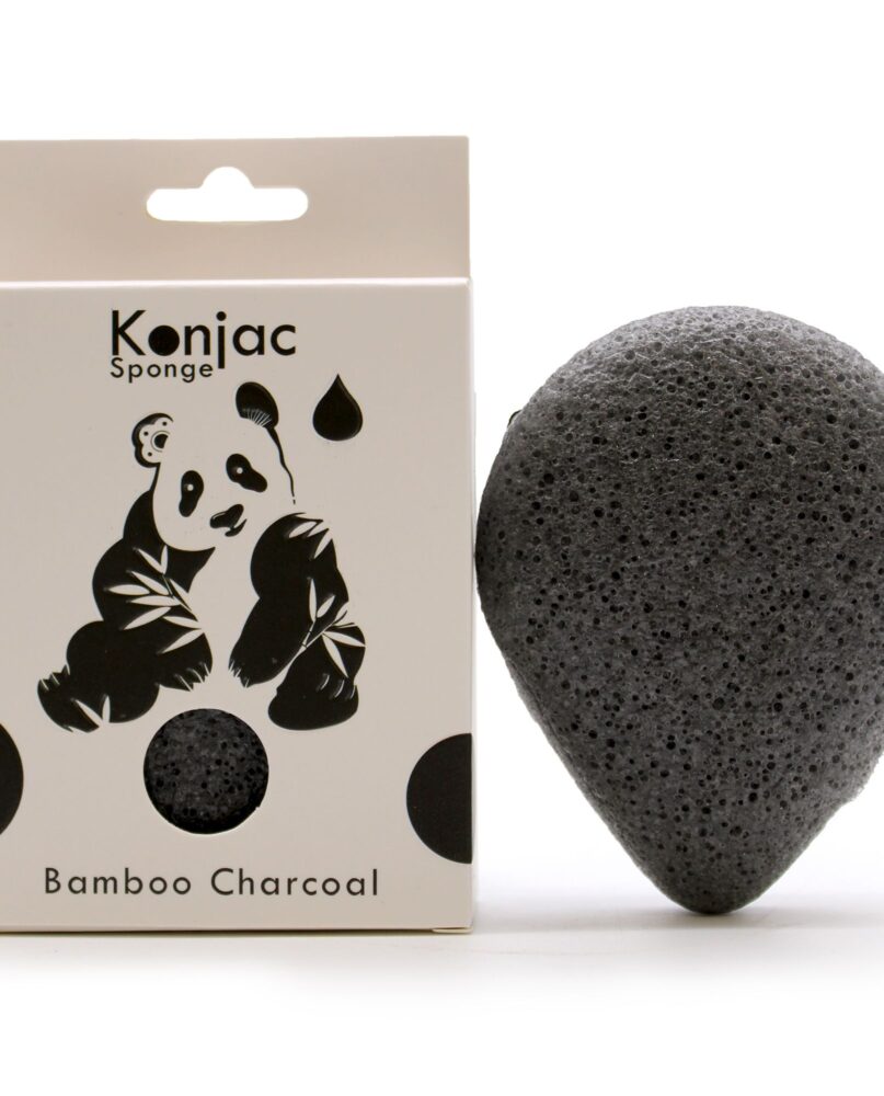 Teardrop Konjac Sponge - Bamboo Charcoal - Anti-bacterial
