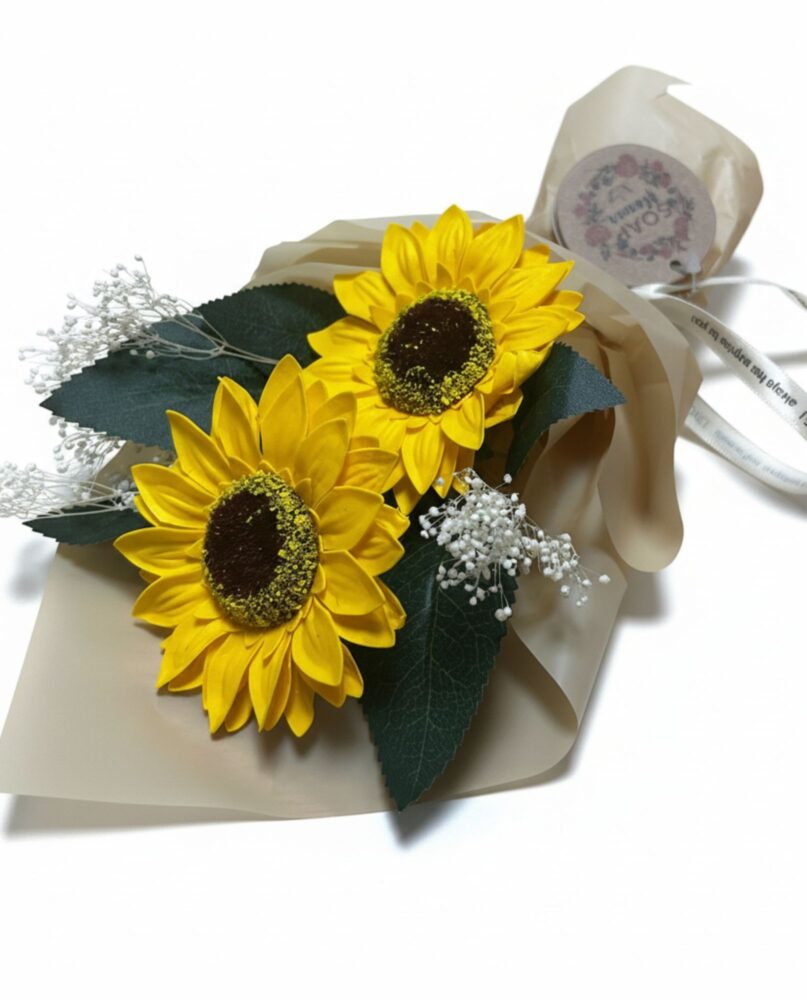 Soap Flower - Two Sunflower Bouquet